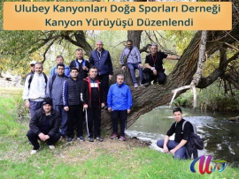 Ulubey Kanyonları Doğa Sporları Derneğince "Kanyon Yürüyüşü" Düzenlendi.